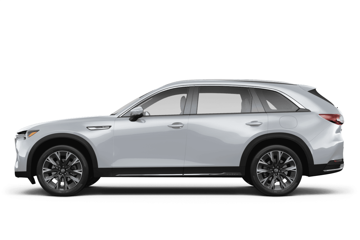Mazda CX-90 PHEV Rhodium White Premium - Side view Mazda CX-90 PHEV Rhodium White Premium - Side view
