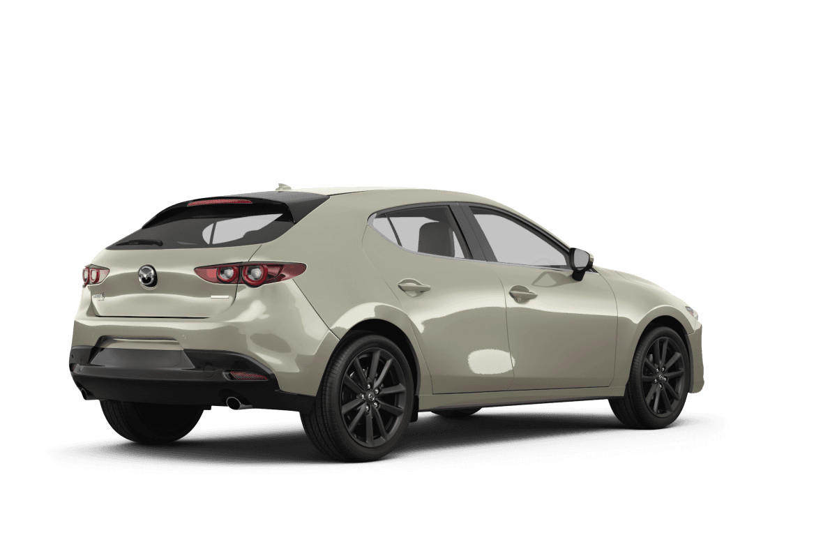 Mazda Mazda3 Hatchback Zircon Sand Metallic - Back view Mazda Mazda3 Hatchback Zircon Sand Metallic - Back view