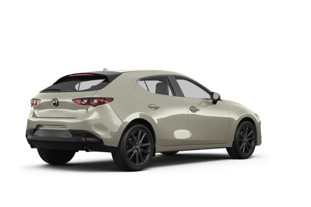 Mazda Mazda3 Hatchback Zircon Sand Metallic - Back view Mazda Mazda3 Hatchback Zircon Sand Metallic - Back view