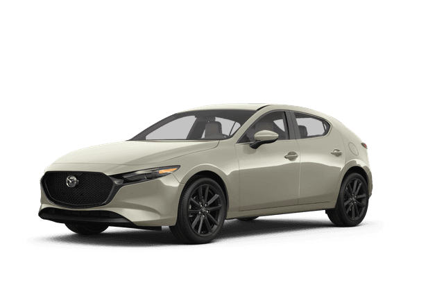 Mazda Mazda3 Hatchback Zircon Sand Metallic - Front view Mazda Mazda3 Hatchback Zircon Sand Metallic - Front view