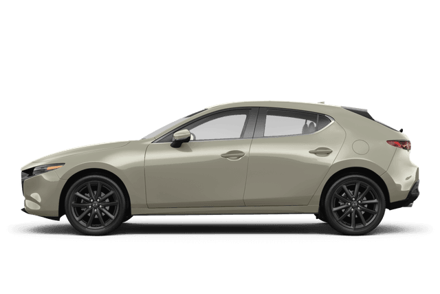 Mazda Mazda3 Hatchback Zircon Sand Metallic - Side view Mazda Mazda3 Hatchback Zircon Sand Metallic - Side view