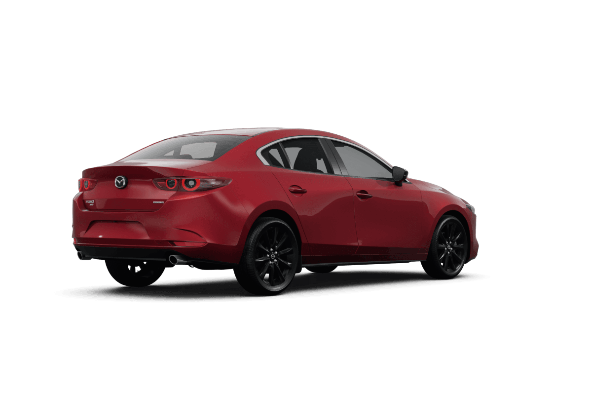 Mazda Mazda3 Sedan Soul Red Crystal Metallic - Back view Mazda Mazda3 Sedan Soul Red Crystal Metallic - Back view