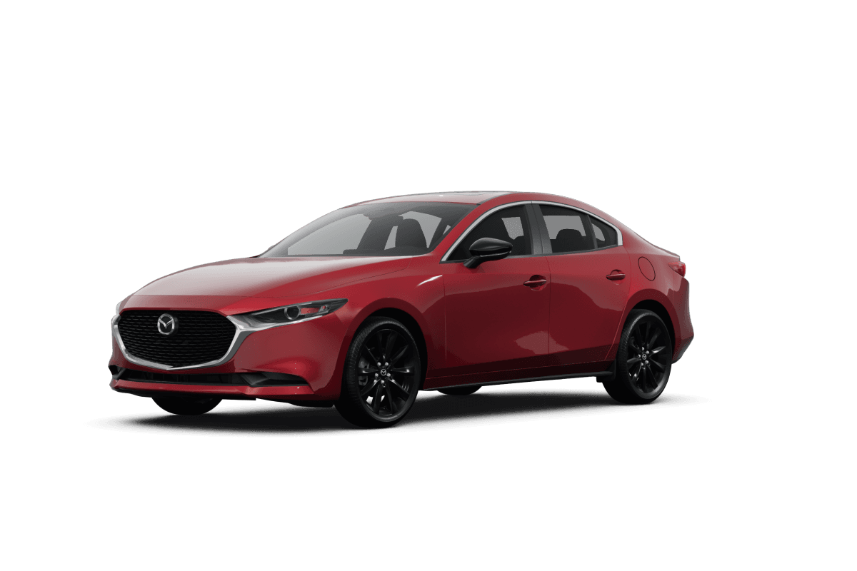 Mazda Mazda3 Sedan Soul Red Crystal Metallic - Front view Mazda Mazda3 Sedan Soul Red Crystal Metallic - Front view