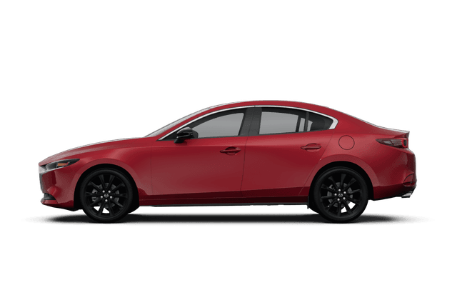 Mazda Mazda3 Sedan Soul Red Crystal Metallic - Side view Mazda Mazda3 Sedan Soul Red Crystal Metallic - Side view