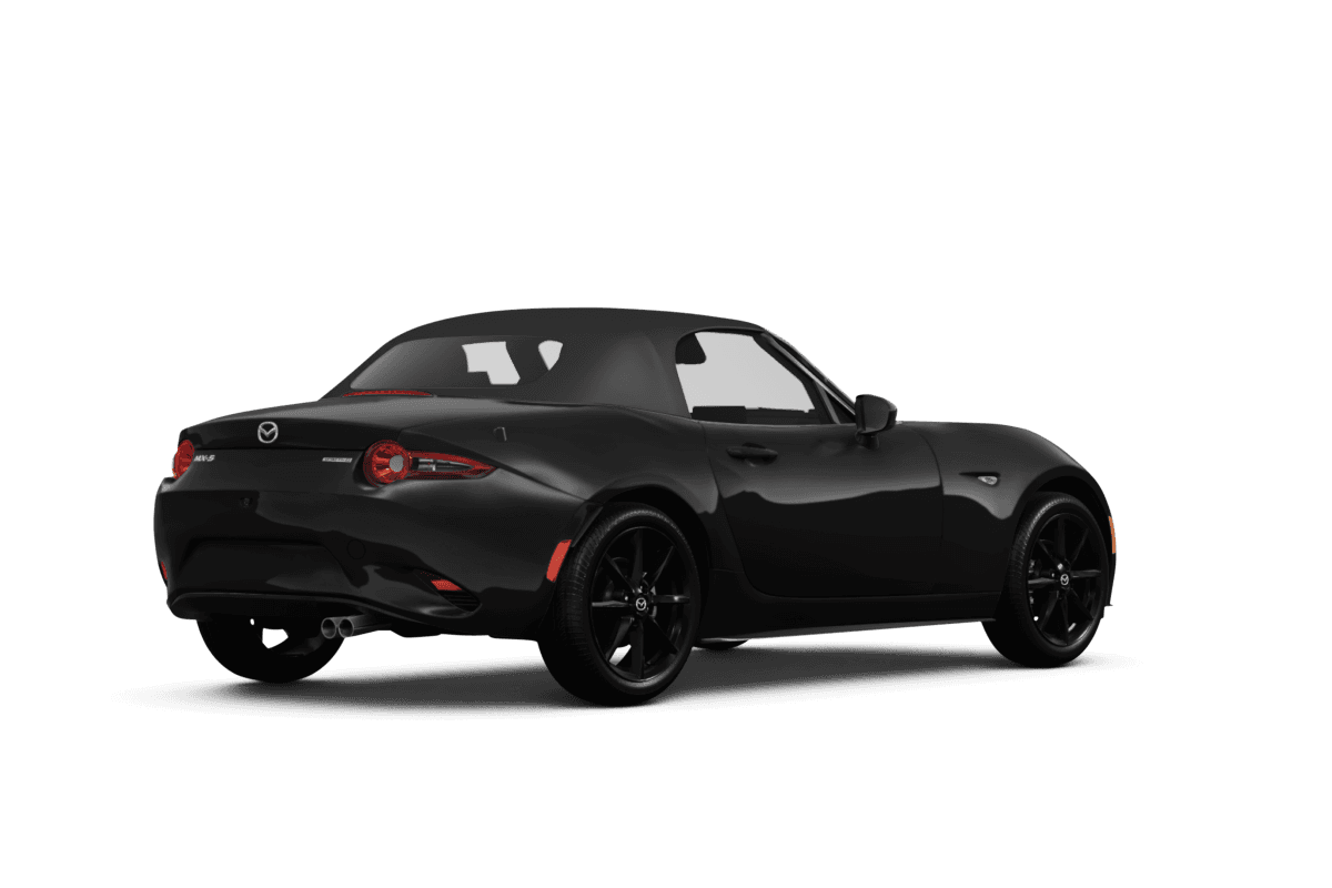 Mazda MX-5 Miata Jet Black Mica - Back view Mazda MX-5 Miata Jet Black Mica - Back view