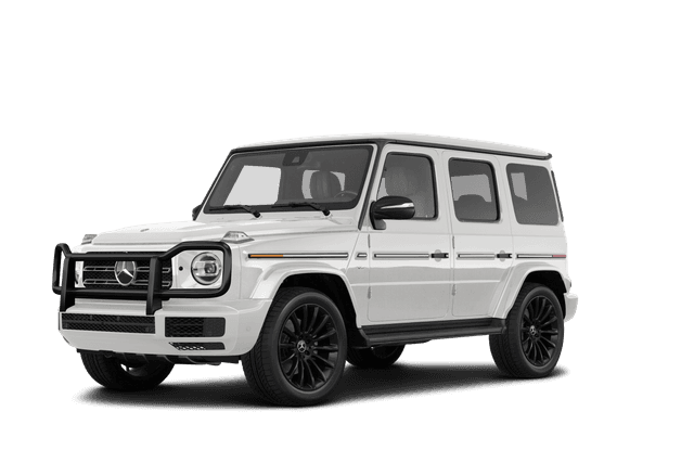 Mercedes-Benz G-Class MANUFAKTUR Moonlight White Metallic - Front view Mercedes-Benz G-Class MANUFAKTUR Moonlight White Metallic - Front view