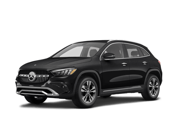 Mercedes-Benz GLA Cosmos Black Metallic - Front view Mercedes-Benz GLA Cosmos Black Metallic - Front view