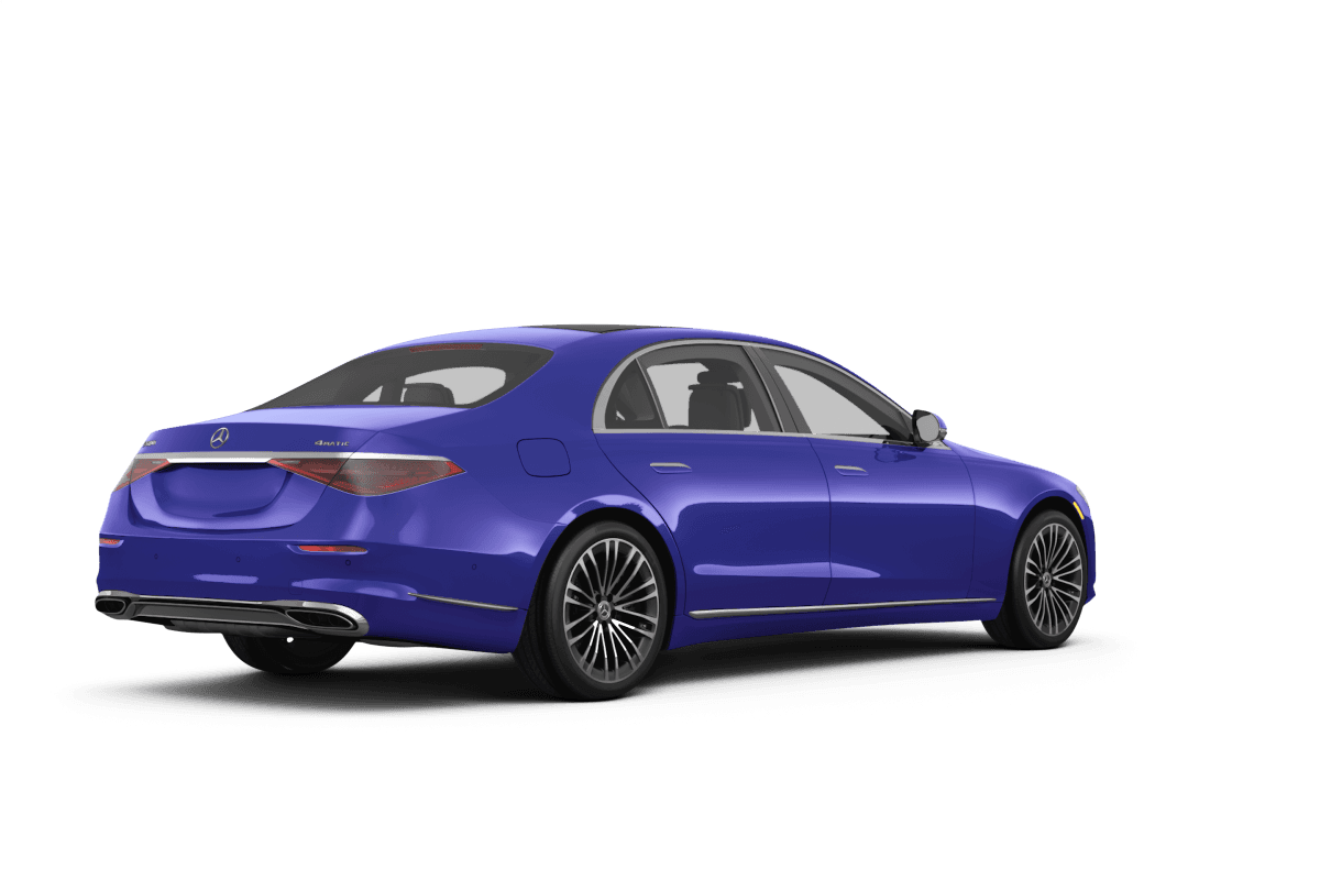 Mercedes-Benz S-Class MANUFAKTUR Signature Mystic Blue Metallic - Back view Mercedes-Benz S-Class MANUFAKTUR Signature Mystic Blue Metallic - Back view