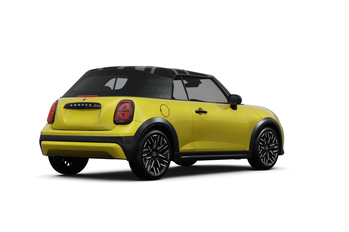 MINI Convertible Sunny Side Yellow - Back view MINI Convertible Sunny Side Yellow - Back view