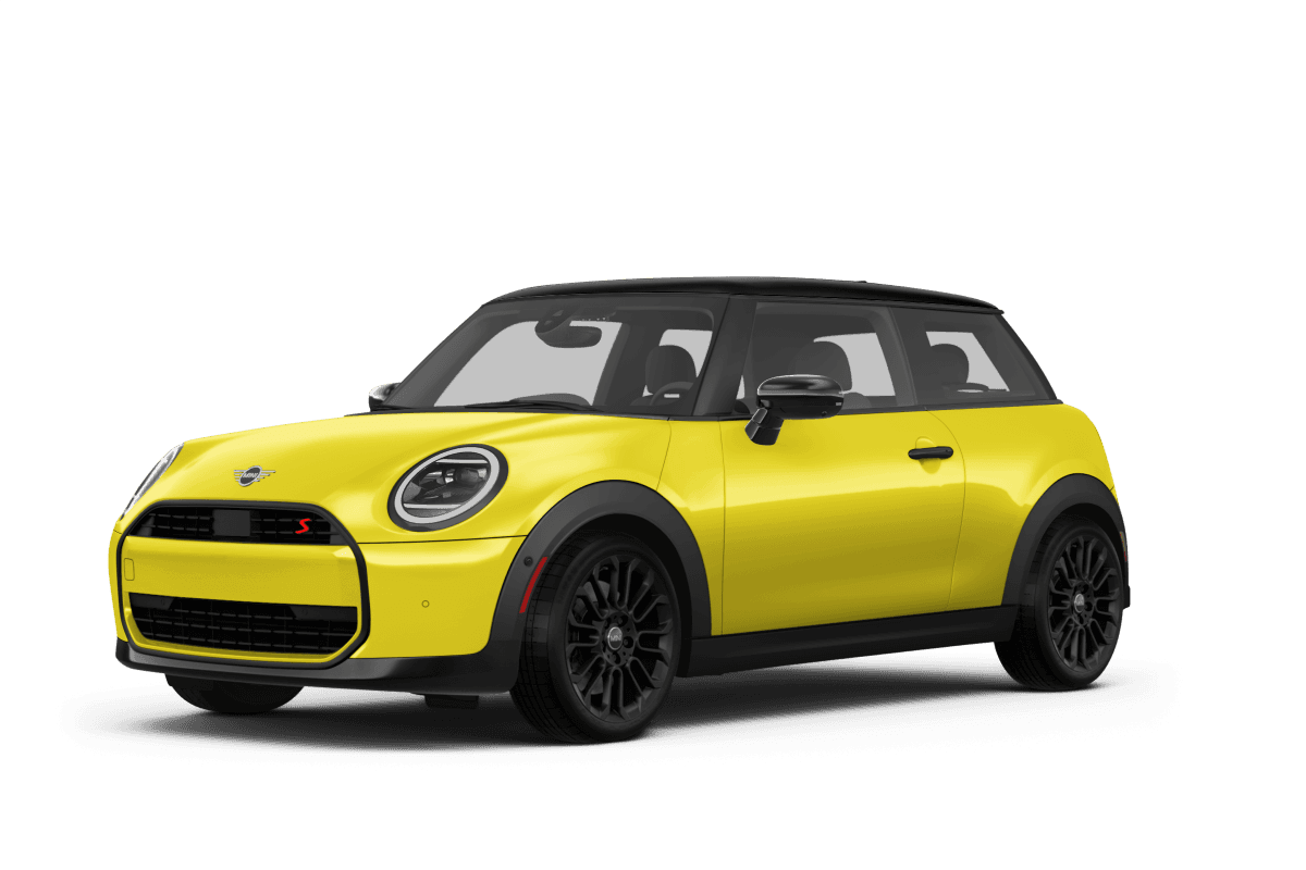 MINI Hardtop 2 Door Sunny Side Yellow - Front view MINI Hardtop 2 Door Sunny Side Yellow - Front view