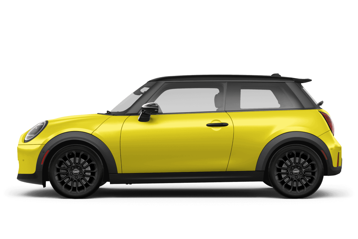 MINI Hardtop 2 Door Sunny Side Yellow - Side view MINI Hardtop 2 Door Sunny Side Yellow - Side view