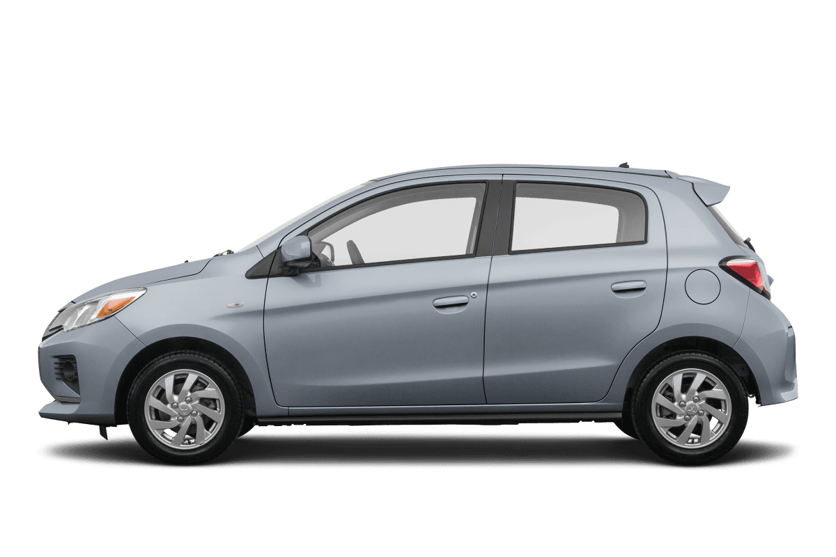 Mitsubishi Mirage Starlight Silver Metallic - Side view Mitsubishi Mirage Starlight Silver Metallic - Side view
