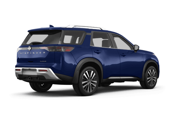 Nissan Pathfinder Deep Ocean Blue Pearl - Back view Nissan Pathfinder Deep Ocean Blue Pearl - Back view