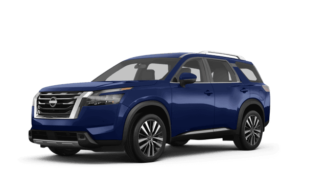 Nissan Pathfinder Deep Ocean Blue Pearl - Front view Nissan Pathfinder Deep Ocean Blue Pearl - Front view