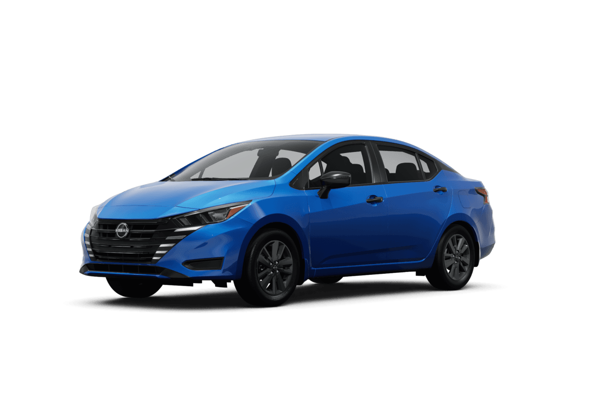 Nissan Versa Electric Blue Metallic - Front view Nissan Versa Electric Blue Metallic - Front view