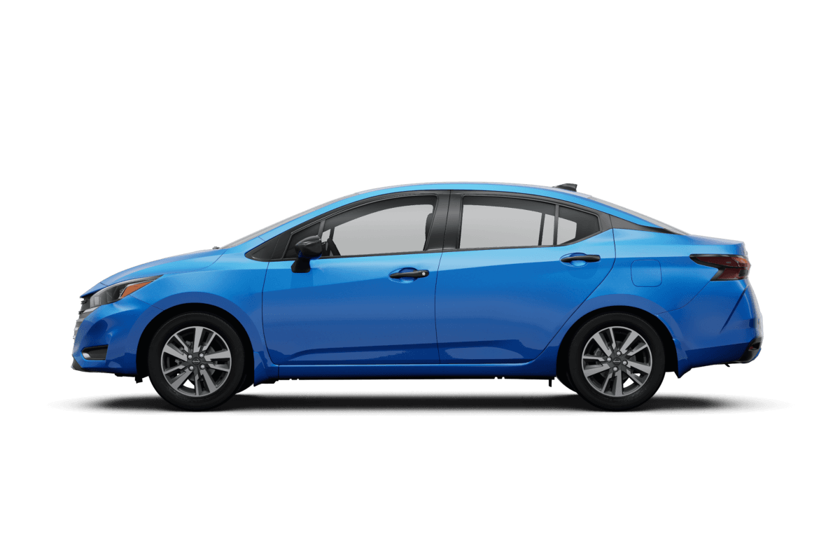 Nissan Versa Electric Blue Metallic - Side view Nissan Versa Electric Blue Metallic - Side view