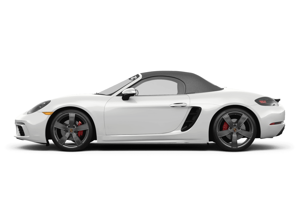 Porsche 718 Boxster White - Side view Porsche 718 Boxster White - Side view
