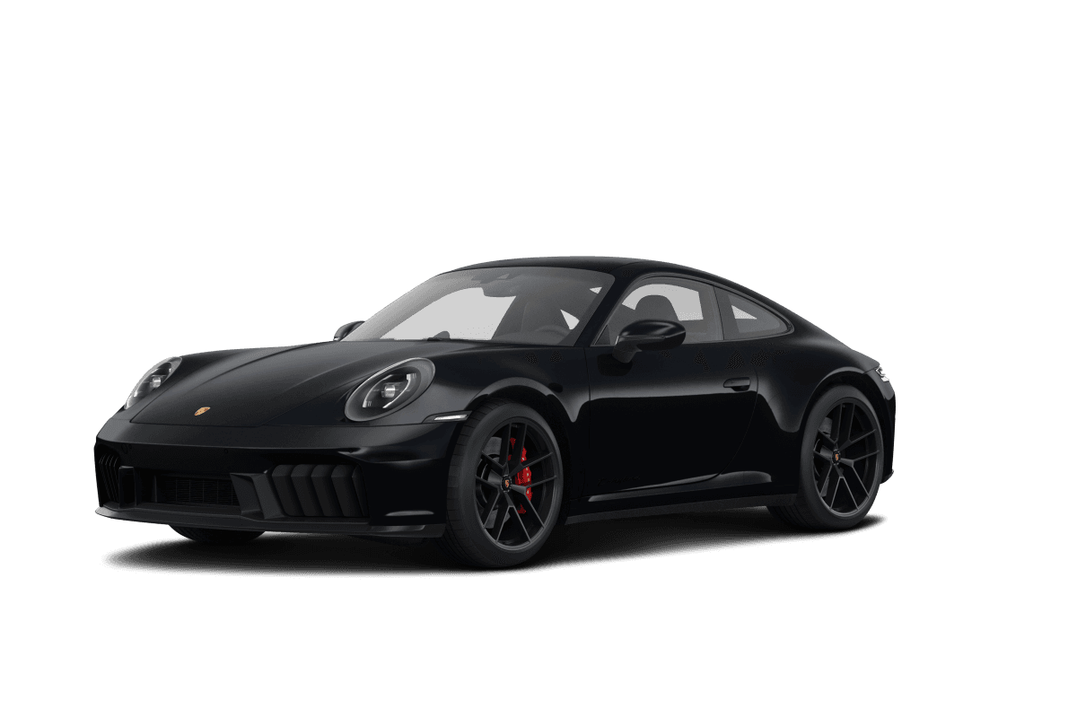 Porsche 911 Black - Front view Porsche 911 Black - Front view