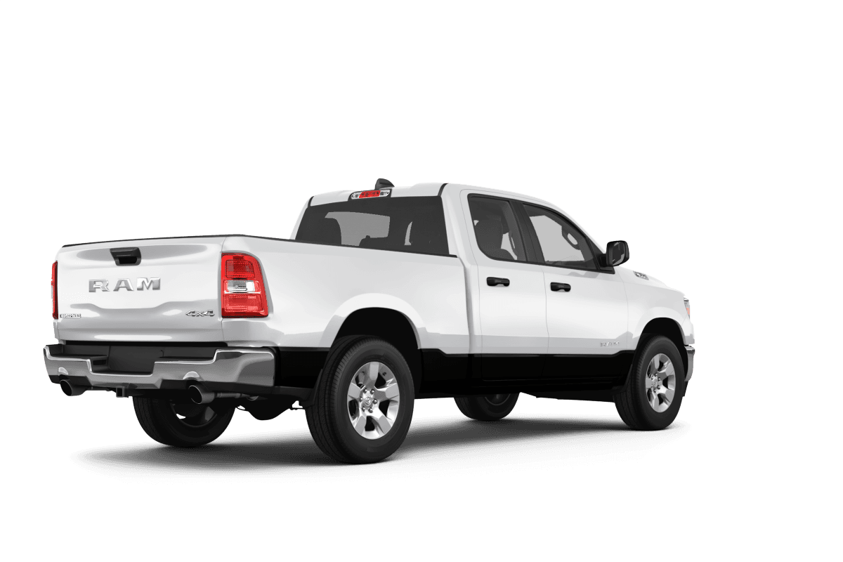 Ram 1500 Bright White Clear Coat - Back view Ram 1500 Bright White Clear Coat - Back view