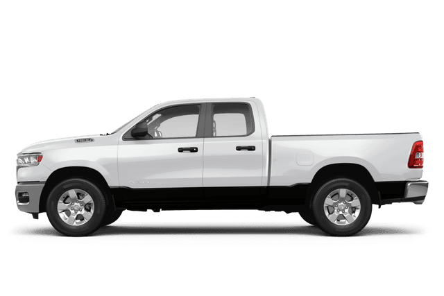 Ram 1500 Bright White Clear Coat - Side view Ram 1500 Bright White Clear Coat - Side view