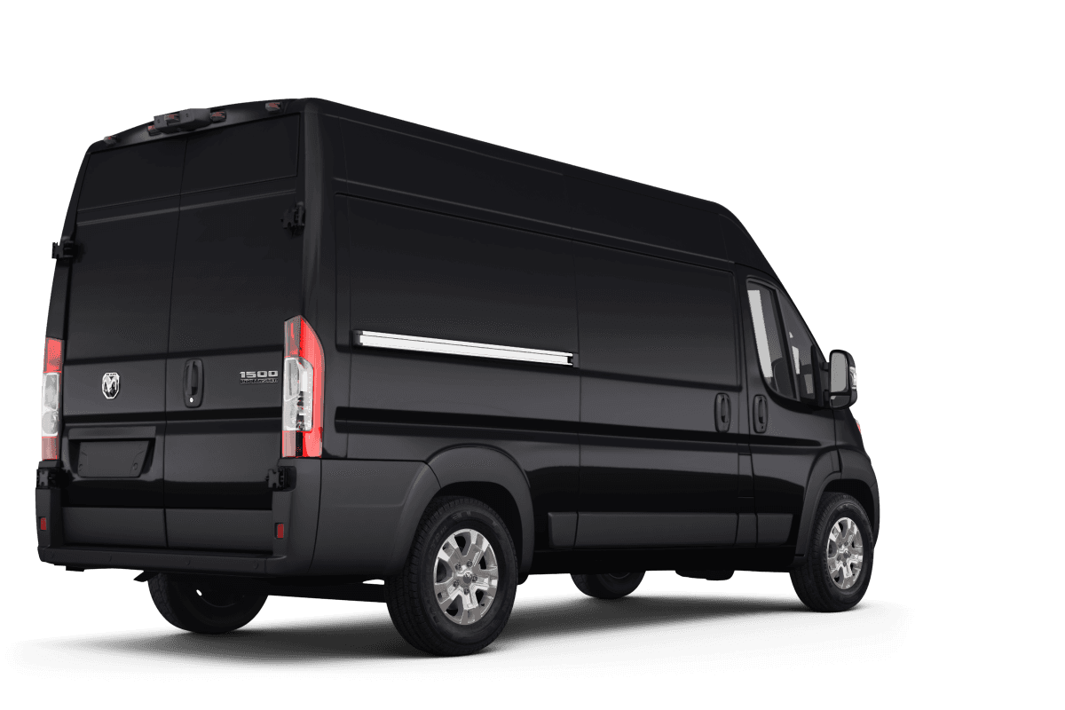 Ram ProMaster Black Clear Coat - Back view Ram ProMaster Black Clear Coat - Back view