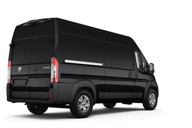 Ram ProMaster Black Clear Coat - Back view Ram ProMaster Black Clear Coat - Back view