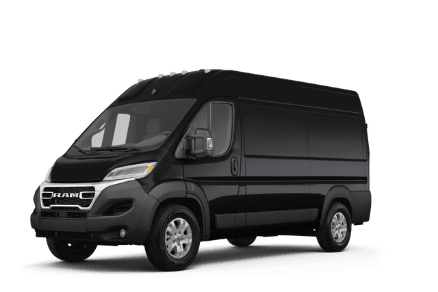 Ram ProMaster Black Clear Coat - Front view Ram ProMaster Black Clear Coat - Front view