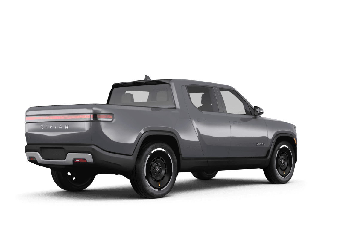 Rivian R1S El Cap Granite - Back view Rivian R1S El Cap Granite - Back view