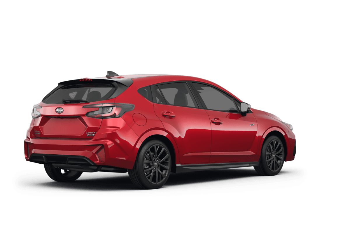 Subaru Impreza Red Red - Back view Subaru Impreza Red Red - Back view