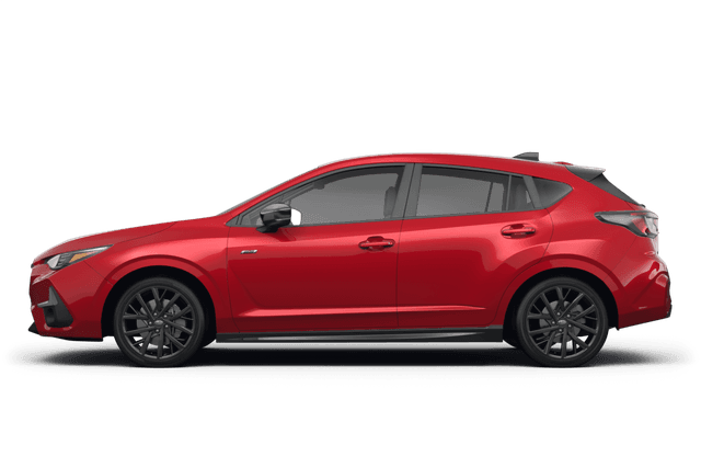 Subaru Impreza Red Red - Side view Subaru Impreza Red Red - Side view