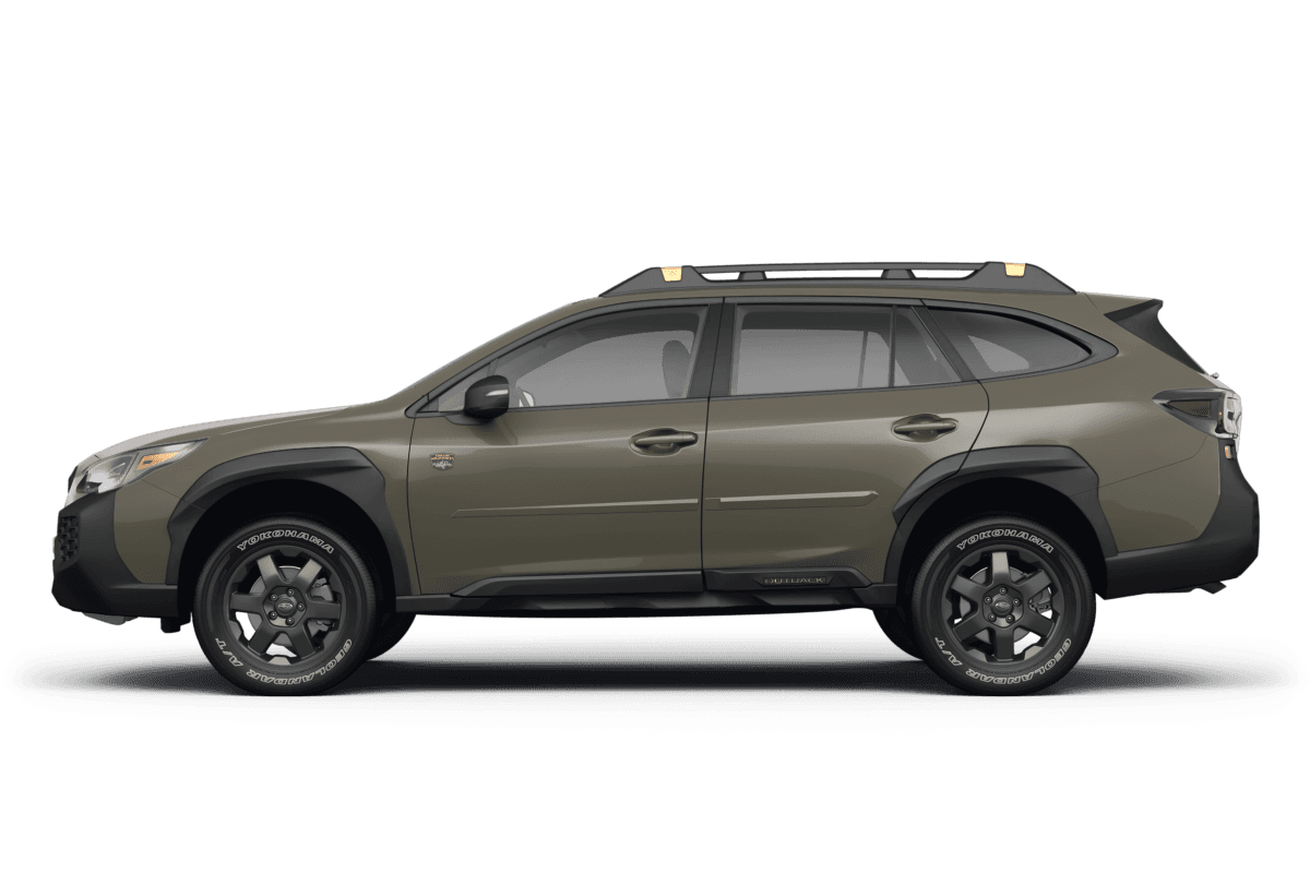 Subaru Outback Autumn Green Metallic - Side view Subaru Outback Autumn Green Metallic - Side view