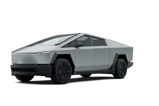 Tesla Cybertruck Stainless Steel - Front view Tesla Cybertruck Stainless Steel - Front view