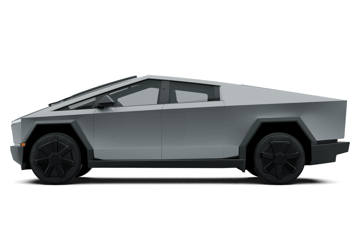 Tesla Cybertruck Stainless Steel - Side view Tesla Cybertruck Stainless Steel - Side view