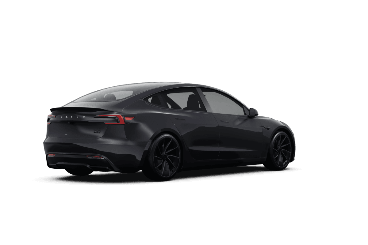 Tesla Model 3 Stealth Grey - Back view Tesla Model 3 Stealth Grey - Back view