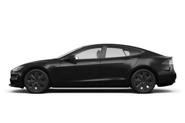 Tesla Model S Solid Black - Side view Tesla Model S Solid Black - Side view
