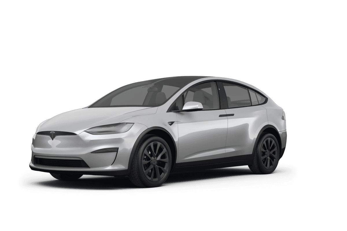 Tesla Model X Lunar Silver - Front view Tesla Model X Lunar Silver - Front view