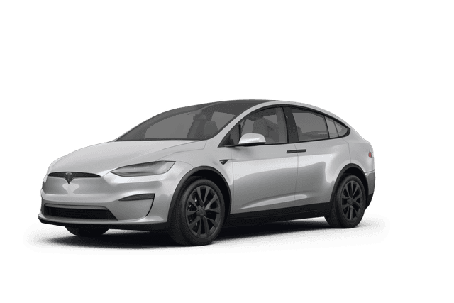 Tesla Model X Lunar Silver - Front view Tesla Model X Lunar Silver - Front view