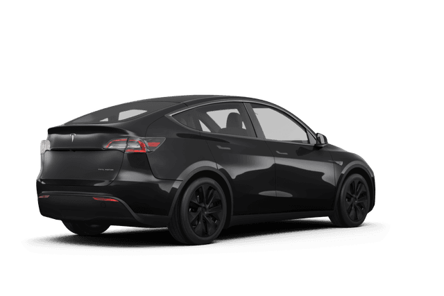 Tesla Model Y Solid Black - Back view Tesla Model Y Solid Black - Back view