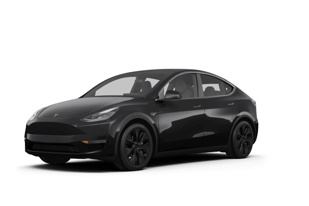 Tesla Model Y Solid Black - Front view Tesla Model Y Solid Black - Front view
