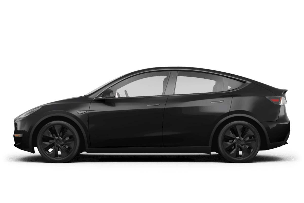 Tesla Model Y Solid Black - Side view Tesla Model Y Solid Black - Side view