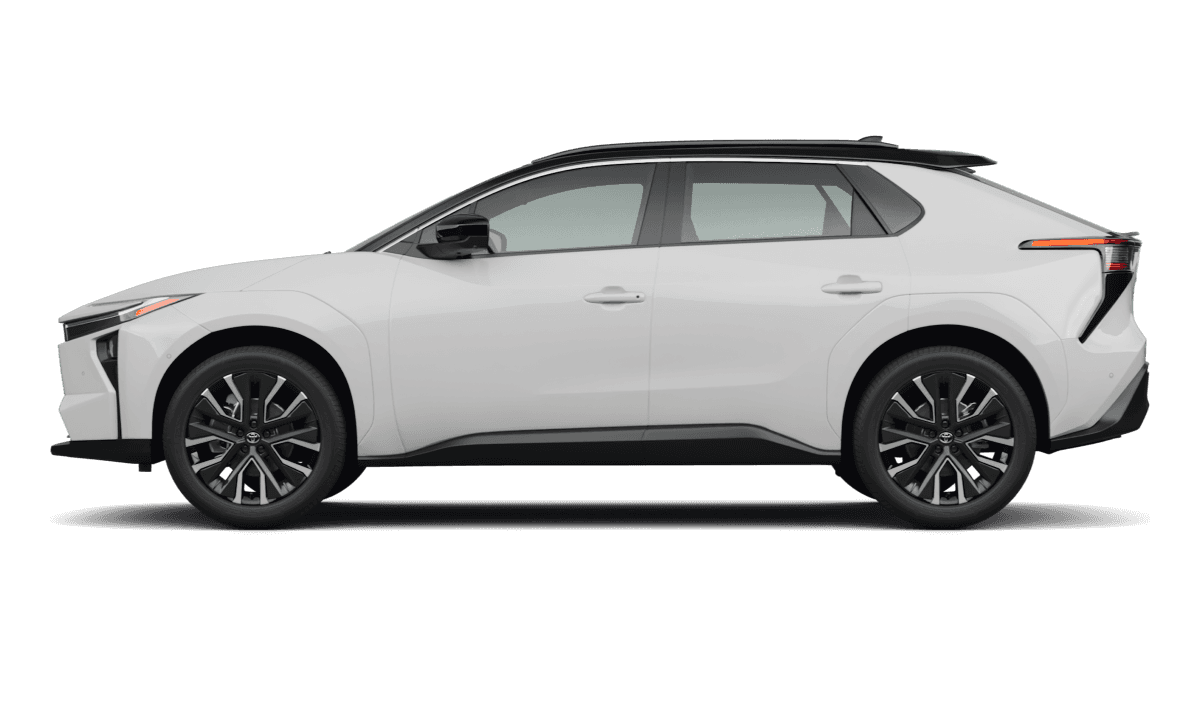 Toyota bZ Wind Chill Pearl - Side view Toyota bZ Wind Chill Pearl - Side view