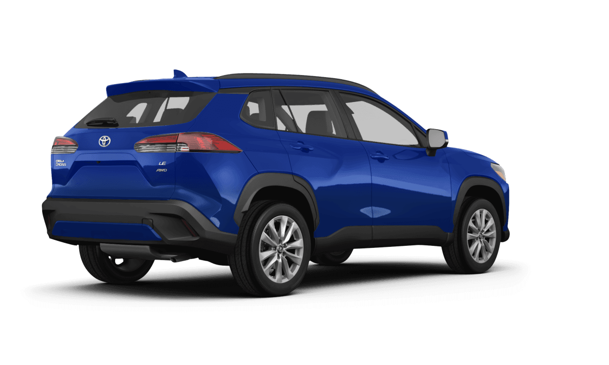 Toyota Corolla Cross Blue Crush Metallic - Back view Toyota Corolla Cross Blue Crush Metallic - Back view