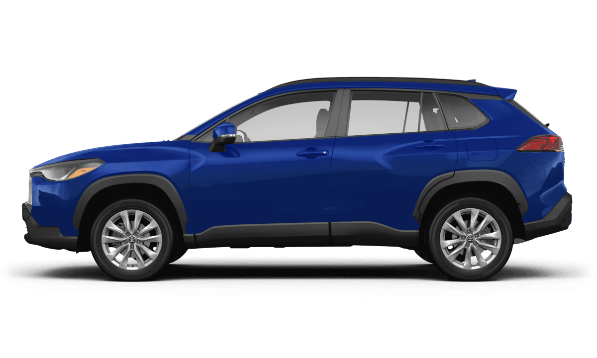 Toyota Corolla Cross Blue Crush Metallic - Side view Toyota Corolla Cross Blue Crush Metallic - Side view