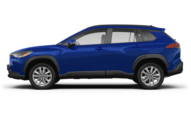 Toyota Corolla Cross Blue Crush Metallic - Side view Toyota Corolla Cross Blue Crush Metallic - Side view