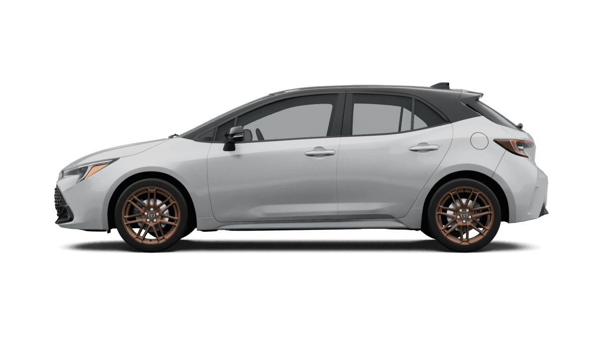 Toyota Corolla Hatchback Wind Chill Pearl - Side view Toyota Corolla Hatchback Wind Chill Pearl - Side view