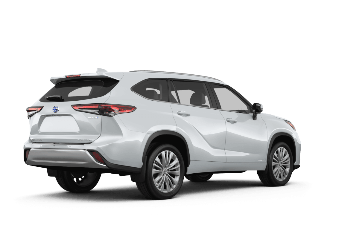 Toyota Highlander Hybrid Wind Chill Pearl - Back view Toyota Highlander Hybrid Wind Chill Pearl - Back view