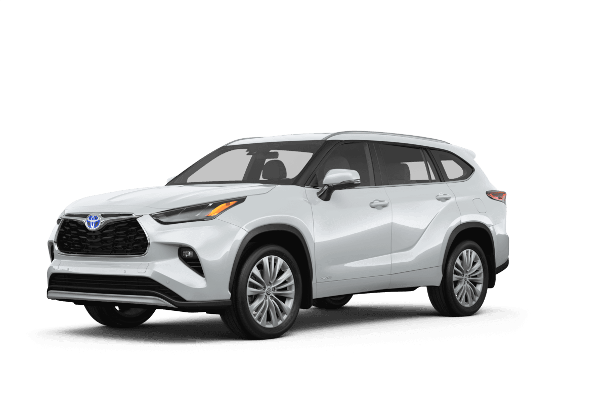 Toyota Highlander Hybrid Wind Chill Pearl - Front view Toyota Highlander Hybrid Wind Chill Pearl - Front view