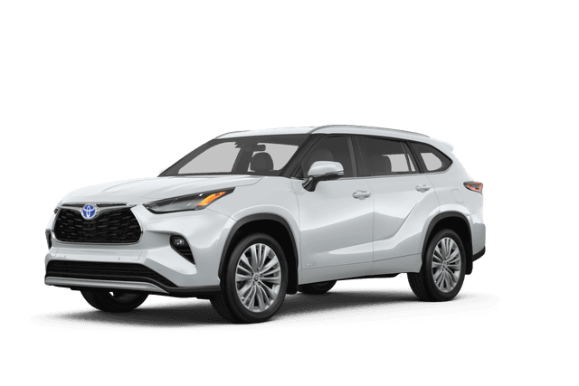Toyota Highlander Hybrid Wind Chill Pearl - Front view Toyota Highlander Hybrid Wind Chill Pearl - Front view