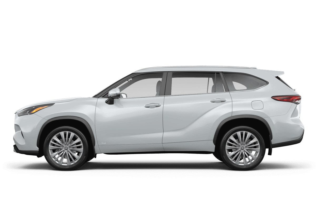Toyota Highlander Hybrid Wind Chill Pearl - Side view Toyota Highlander Hybrid Wind Chill Pearl - Side view