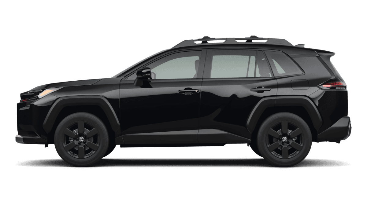 Toyota RAV4 Midnight Black Metallic - Side view Toyota RAV4 Midnight Black Metallic - Side view